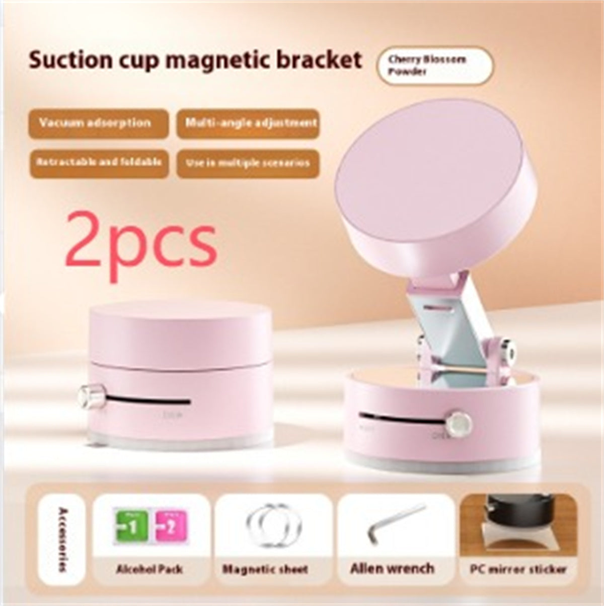 Foldable Magnetic Vacuum Car Phone Holder Foldable Suction Cup With Suction Cup Hands-Free Navigation For Smart Phone - GeeStatuS