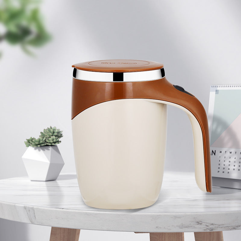 Rechargeable Model Automatic Stirring Cup Coffee Cup High Value Electric Stirring Cup Lazy Milkshake Rotating Magnetic Water Cup - GeeStatuS