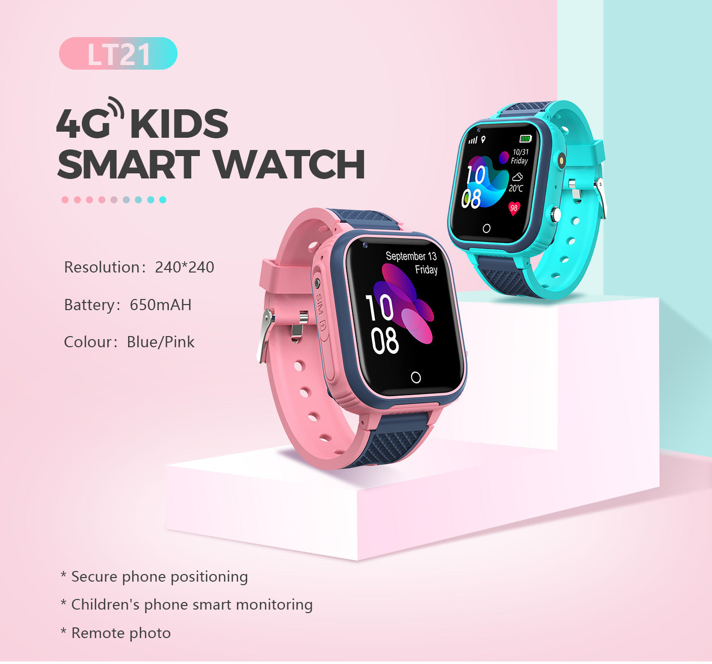 4G Waterproof Touch Camera Electronic Positioning Children's Phone Smart Watch - GeeStatuS