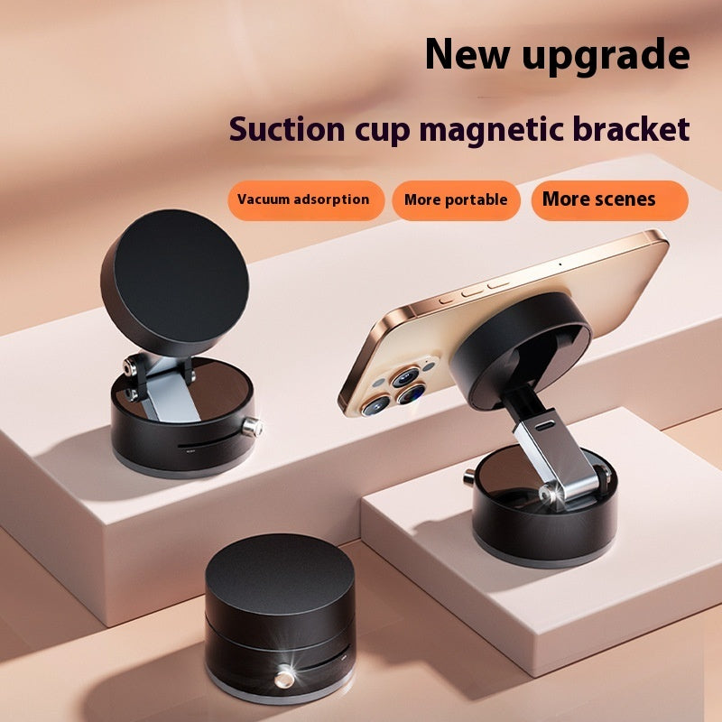 Foldable Magnetic Vacuum Car Phone Holder Foldable Suction Cup With Suction Cup Hands-Free Navigation For Smart Phone - GeeStatuS