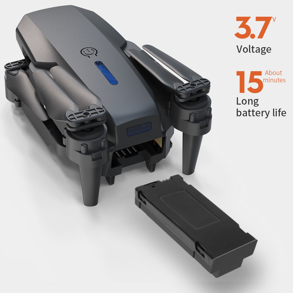 E88 Dual Camera Drone, WiFi FPV Double Folding RC Quadcopter Altitude Hold, Remote Control Toy For Beginners, Ideal Men's Gift For Outdoor Fun, Great For Christmas, Halloween, And Thanksgiving - GeeStatuS