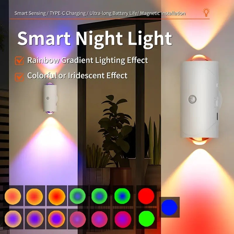 RGB Gradient LED Night Light | Motion Sensor | Rechargeable - BrightDreams