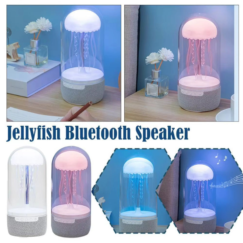 3 In 1 Creative Colorful Jellyfish Lamp Bluetooth-compatible Speaker Ellyfish Speaker With Lights For Home Office - GeeStatuS
