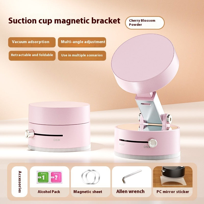 Foldable Magnetic Vacuum Car Phone Holder Foldable Suction Cup With Suction Cup Hands-Free Navigation For Smart Phone - GeeStatuS