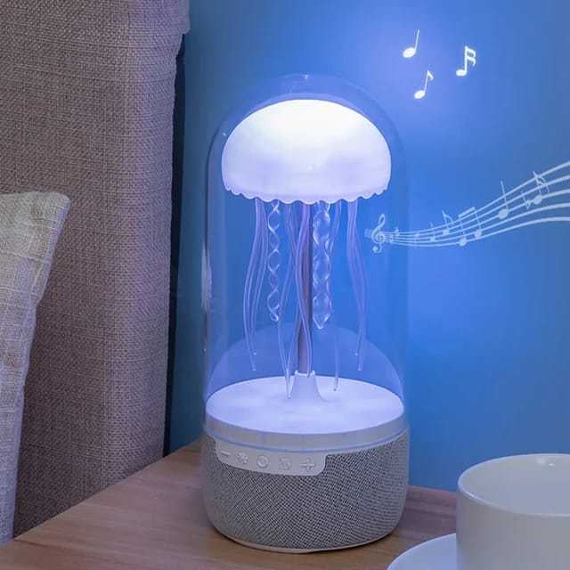 3 In 1 Creative Colorful Jellyfish Lamp Bluetooth-compatible Speaker Ellyfish Speaker With Lights For Home Office - GeeStatuS