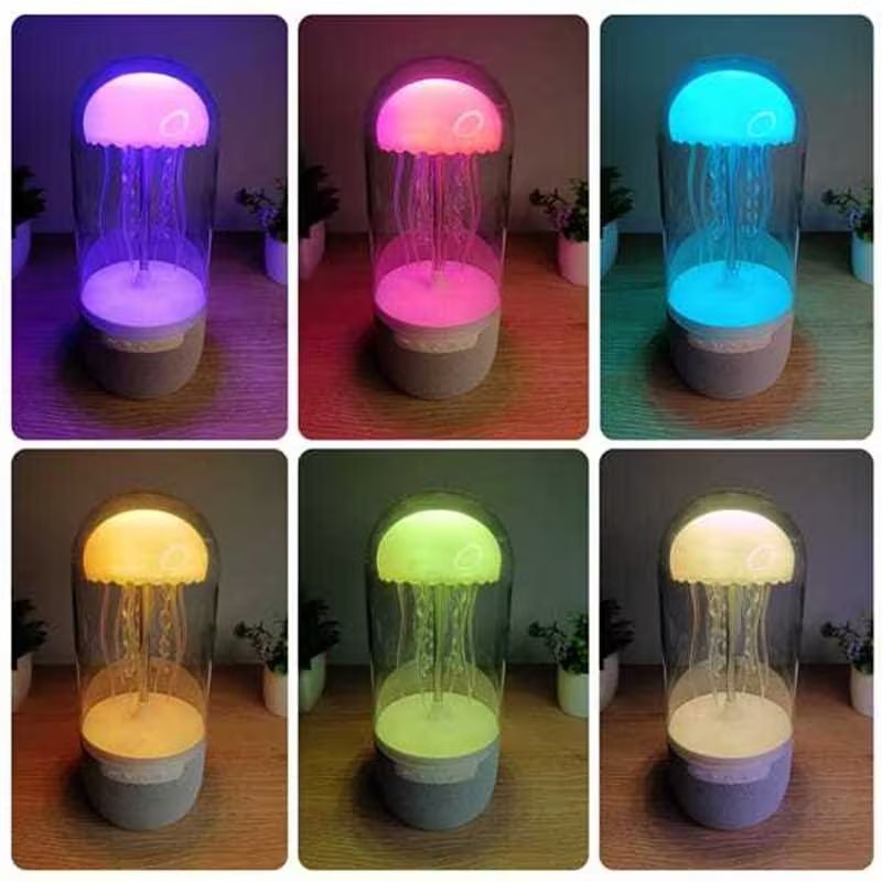3 In 1 Creative Colorful Jellyfish Lamp Bluetooth-compatible Speaker Ellyfish Speaker With Lights For Home Office - GeeStatuS