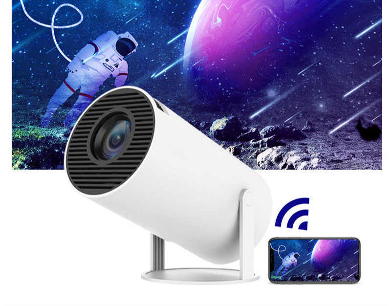 Portable Projector Small Straight Projector For Home Use 180 Degrees Projection Angle Automatic Focus Home Video Projector - GeeStatuS