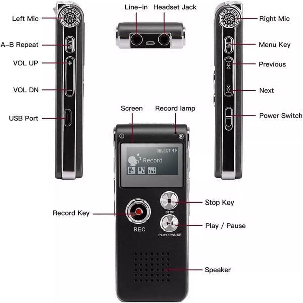 Digital Voice Recorder, Mini Voice Recorder - GeeStatuS