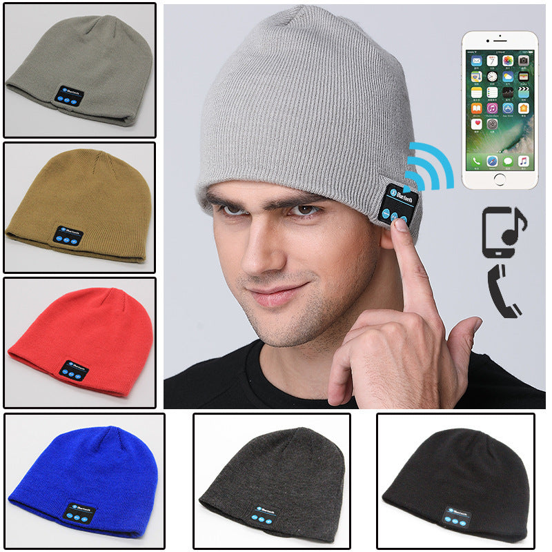 European And American Outdoor Wireless Headset Knitted Hat Multifunctional Music Hat - GeeStatuS