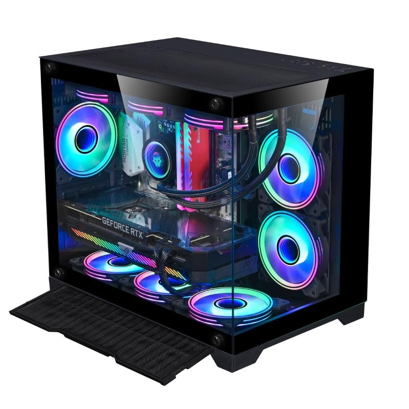 Panoramic Glass 360 Water-cooled Desktop Computer Host - GeeStatuS