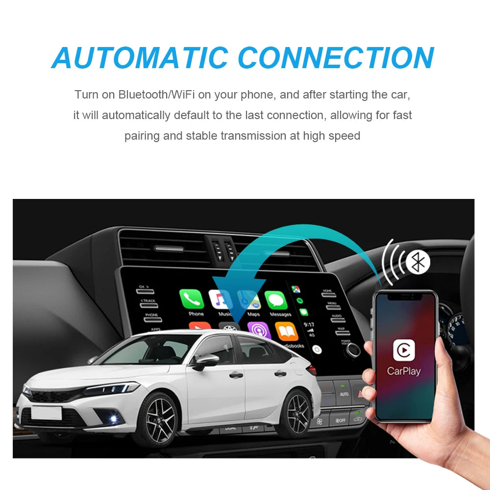 Wireless AI Carplay Box - Smart Auto Connect for Toyota BMW Mercedes