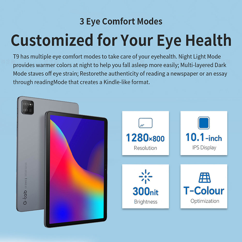 G-tab T9 Rockchip RK3562 Quad Core 3GB 3GB RAM 64GB ROM 10.1 Inch Android 14 Tablet PC  Grey - GeeStatuS