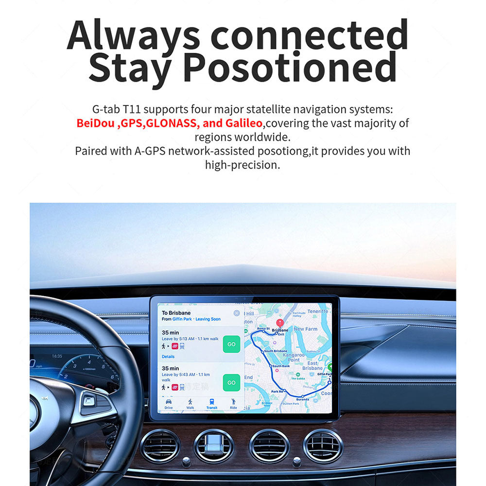 G-tab T11 Android 14 Tablet 10.1 Inch 1280&800 IPS Screen Unisoc T606 8 Core Max 1.6GHz 8GB RAM 4GB&4GB Expansion128GB ROM 2.4&5GHz WiFi Bluetooth 5.0 6580mAh Battery 8MP&13MP Camera Dual 4G - GeeStatuS