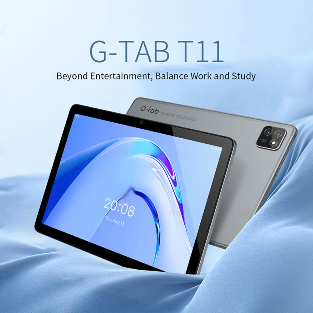 G-tab T11 Android 14 Tablet 10.1 Inch 1280&800 IPS Screen Unisoc T606 8 Core Max 1.6GHz 8GB RAM 4GB&4GB Expansion128GB ROM 2.4&5GHz WiFi Bluetooth 5.0 6580mAh Battery 8MP&13MP Camera Dual 4G - GeeStatuS