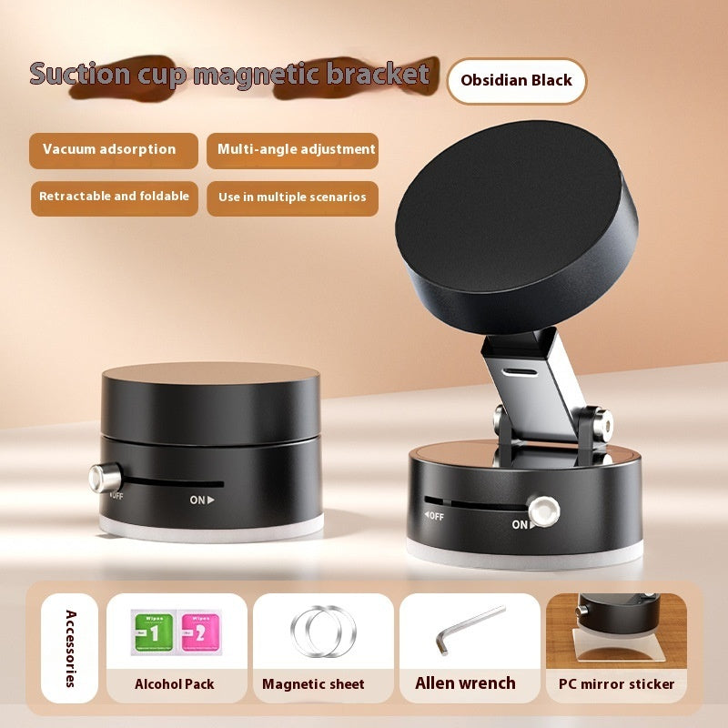 Foldable Magnetic Vacuum Car Phone Holder Foldable Suction Cup With Suction Cup Hands-Free Navigation For Smart Phone - GeeStatuS