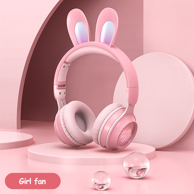 Rabbit Ear Headphones Wireless Luminous Extendable Wheat Headphones - GeeStatuS