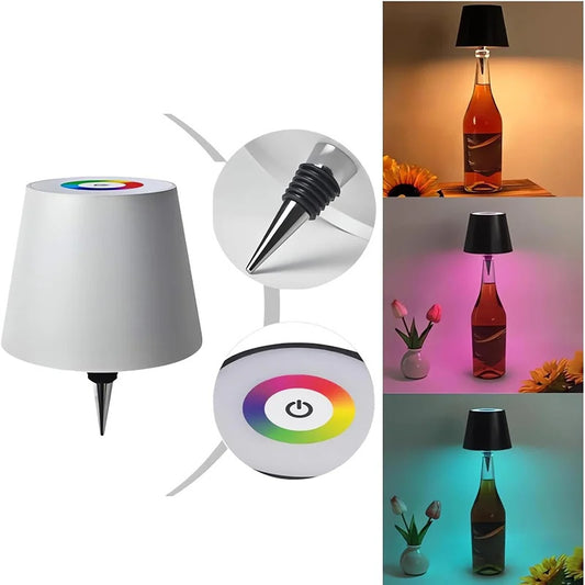 Wireless Desk Lamp LED Creative Wine Bottle Lamp Detachable Portable Charging Atmosphere Decorative Lamp - GeeStatuS